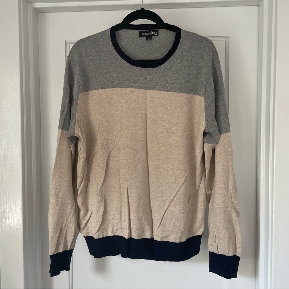 J.Crew Factory Color Block Crew Beck Sweater - image 1